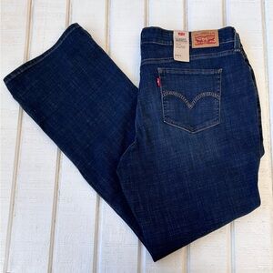 Levi’s Women’s 415 Classic Bootcut Jeans Dark Wash Mid Rise Stretch Size 20W